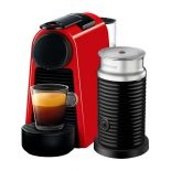 imagen de Cafetera Nespresso Essenza Mini Roja con Aeroccino