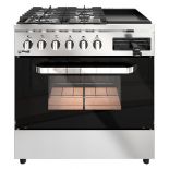 imagen de Cocina Multigas Morelli Acero Ex Multigrill 4 Hornallas Plancha Carlitera 82cm 16380