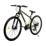 imagen de Bicicleta Mountain Bike Randers Kawill R29 Talle M Gris/Amarillo Full Shimano BKE-2129-MB