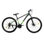 imagen de Bicicleta Mountain Bike Randers Kawill R29 Talle M Negra/Verde Full Shimano BKE-2129-SB