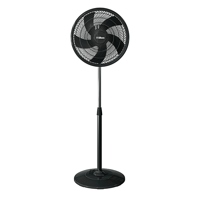 Ventilador, de, Pie, 16, pulgadas, 5, Aspas, Negras, 3, Velocidades, 65, watts, Base, Redonda, Liliana, VVP16P.