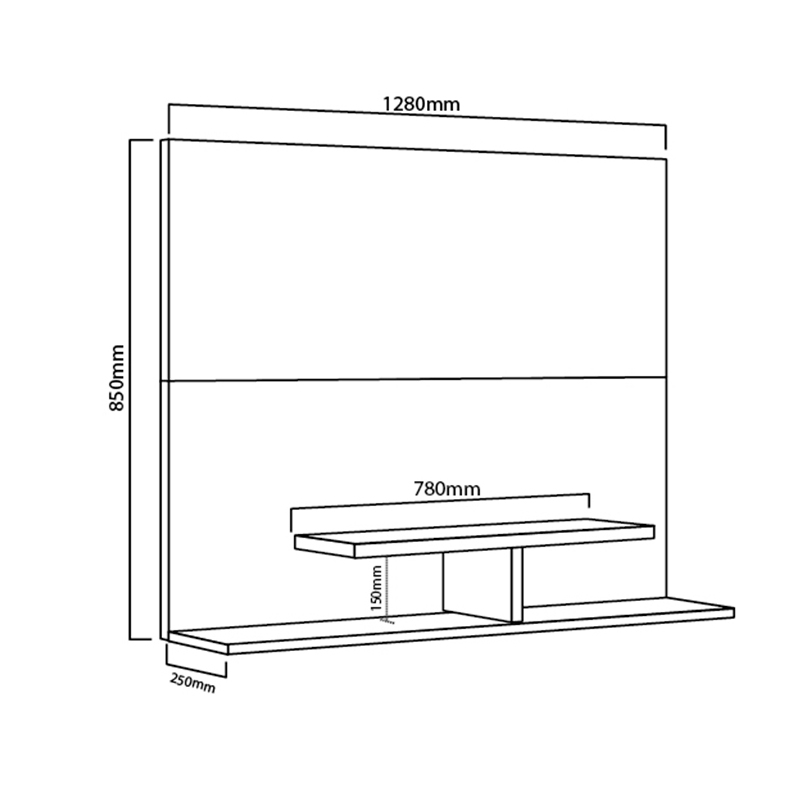 Panel, Para, Tv, Delos, hasta, 50, con, Soporte, Fijo, Fineline, Crema, DL841FC.