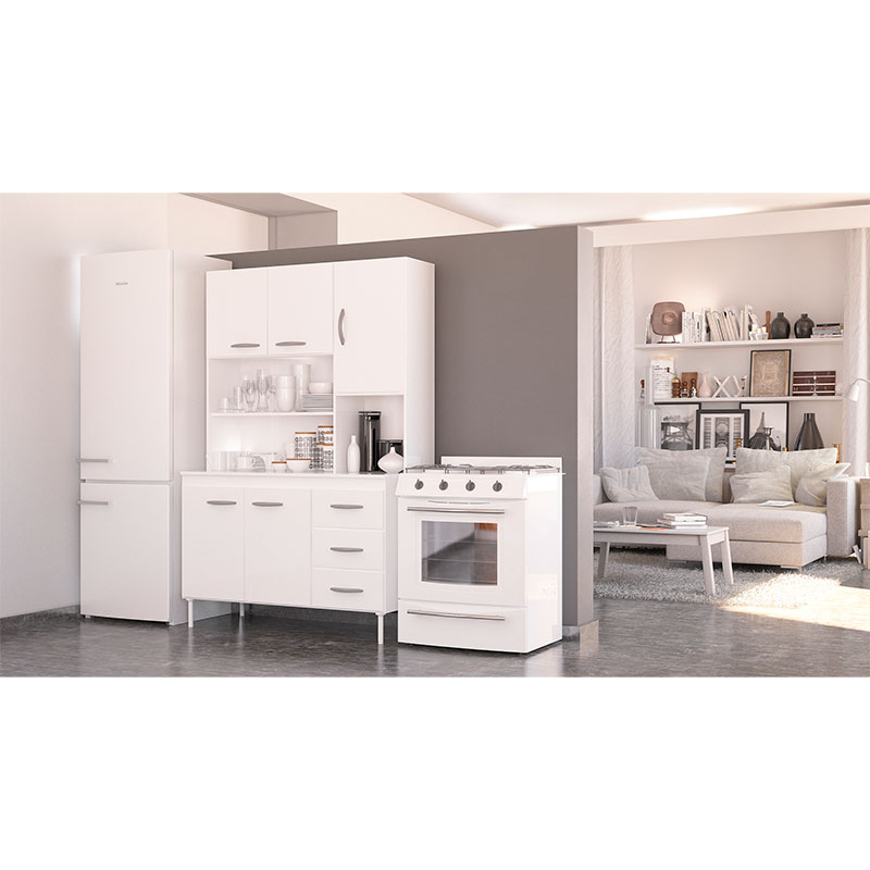 kit, combo, mueble, muebles, de, para, guardado, cocina, cocinas, con, 5, puerta, puertas, 3, cajon, cajones, estantes, blanco, delos, DL634BR.