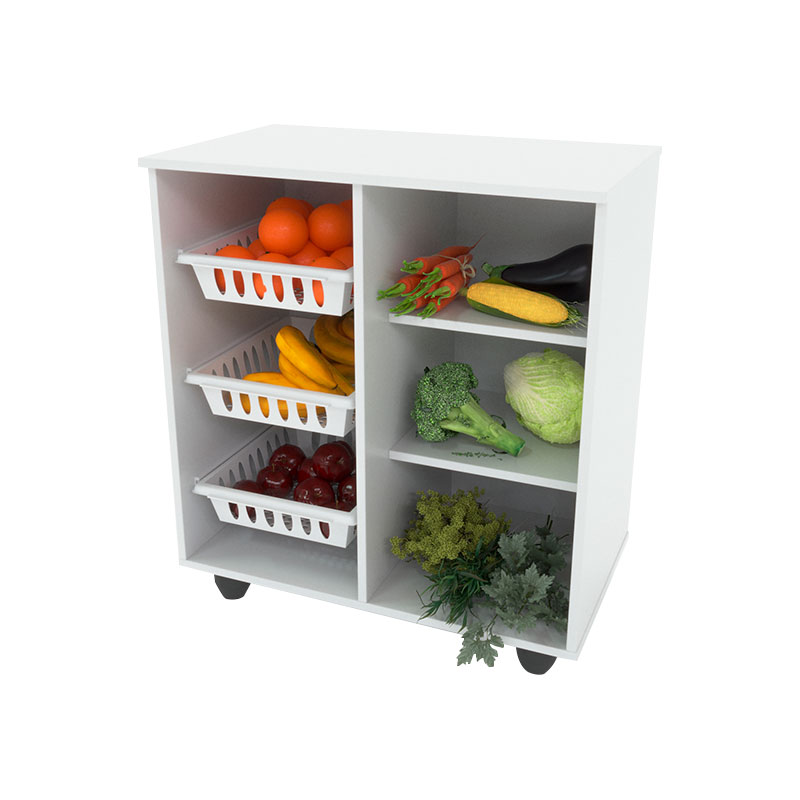 mueble, muebles, de, para, cocina, organizador, organizadores, fruta, frutas, frutero, fruteros, con, 3, canastos, y, estantes, estante, canasto, blanco, delos, DL637BR,.