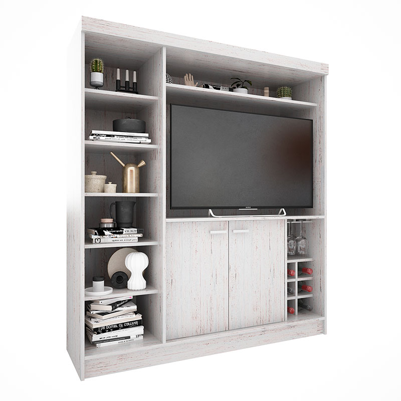 mueble, muebles, para, de, living, modular, modulares, rack, racks, tv, teve, teles, televisor, televisores, hasta, 50, pulgadas, con, 2, puertas, enigma, delos, DL861EN.