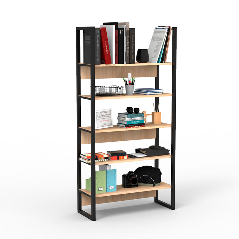 Estantería, estanterias, bibliotecas, Biblioteca, Con, 5, Estantes, estante, Roble, Nebraska, Natural, DST21RNN, mueble, muebles, para, oficina, oficinas, equipamiento, libros, delos, estructura, caño, caños, madera, melamina,.