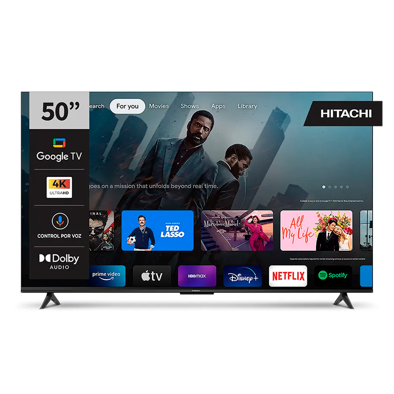 smart, tv, televisor, televisores, television, tele, teve, teves, hitachi, 4k, sistema, operativo, google, bluetooth, con, control, de, voz, CDH-LE504KSMART.