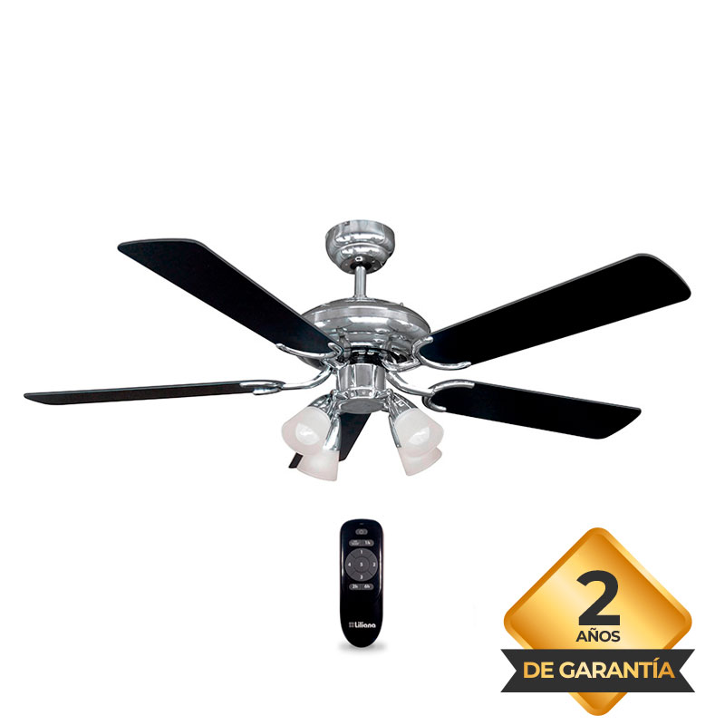 ventilador, ventiladores, de, techo, liliana, con, 5, palas, paletas, silver, gris, negro, 120, 120cm, 4, luces, control, remoto, VVTHM415R.