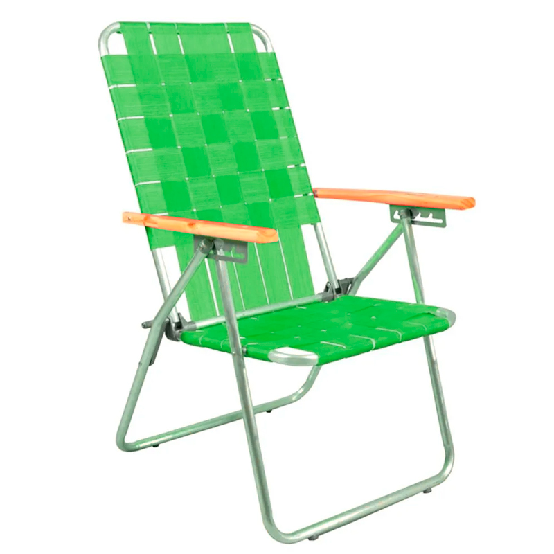 sillón, de aluminio, alto, con cintas, descansar, AL-80001-VERDE, novogar, verde, 80001.