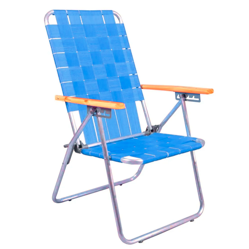 sillón, de aluminio, alto, con cintas, descansar, AL-80001-AZCL, novogar, azul, 80001.