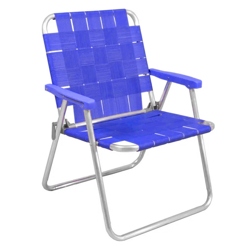 Sillón, de, Aluminio, Bajo, con, Cintas, y, Apoyabrazos, plásticos, Descansar, AL-80003-AZCL, novogar, azul, 80003.