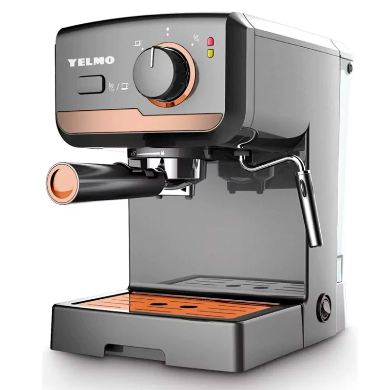 cafetera, cafeteras, express, espresso, yelmo, 1200w, 19bar, gris, vintage, CE-5107, CE-5107-G.