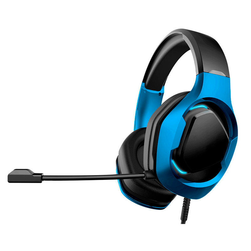 auricular, auriculares, gamer, gamers, con cable, con microfono, con microfonos, noblex, negro, celeste, HP600GMP.