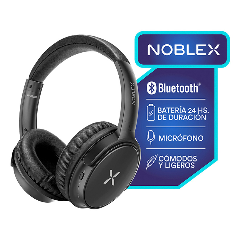 auricular, auriculares, inalambrico, inalambricos, vincha, vinchas, noblex, bluetooth, negro, black, HP350BT.