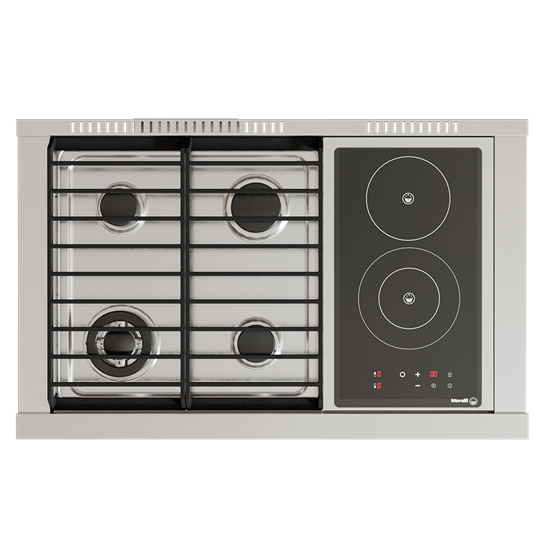 cocina, cocinas, a gas, gas, multigas, gas natural, gas envasado, gas licuado, gas de garrafa, para garrafa, industrial, industriales, electrica, electricas, morelli, dupplo, duplo, doble, horno, 2 hornos, encendido, electrico, electronico, display, digital, comando touch, tactil, 18016.