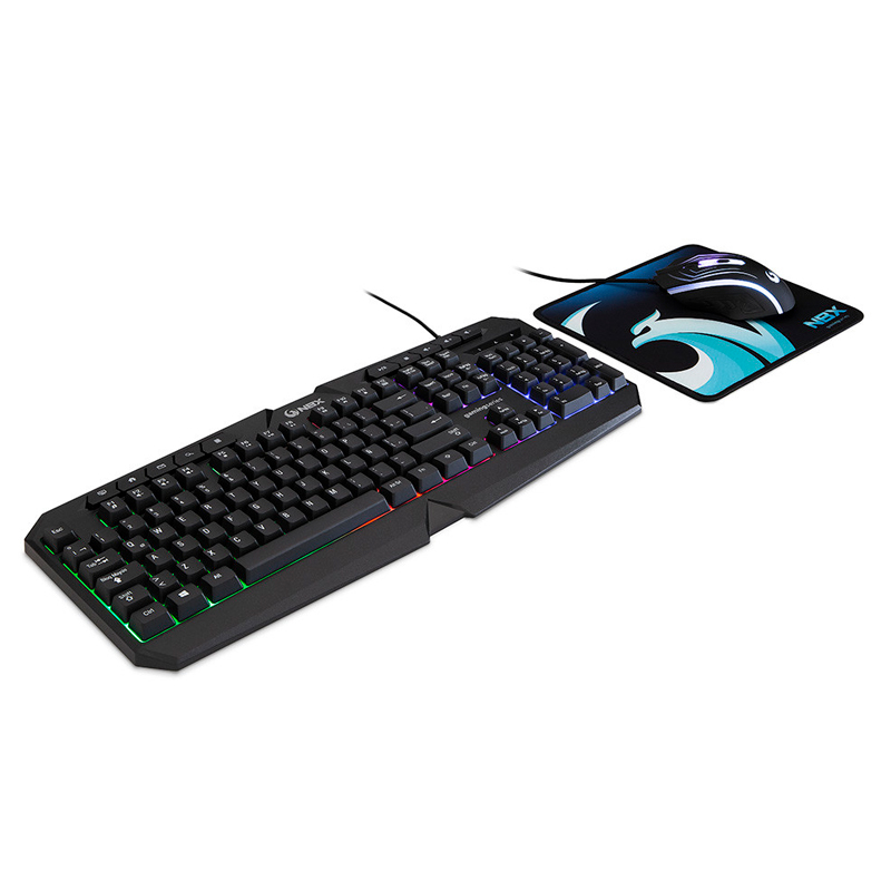 kit, kits, combo, combos, juego, juegos, pack, packs, paquete, paquetes, teclado, mouse, mousepad, pad, teclado y mouse, teclado mouse y pad, gaming, gamer, game, rgb, teclado de membrana, membrana, teclado membrana, 8000 dpi, NBX-SET1000.