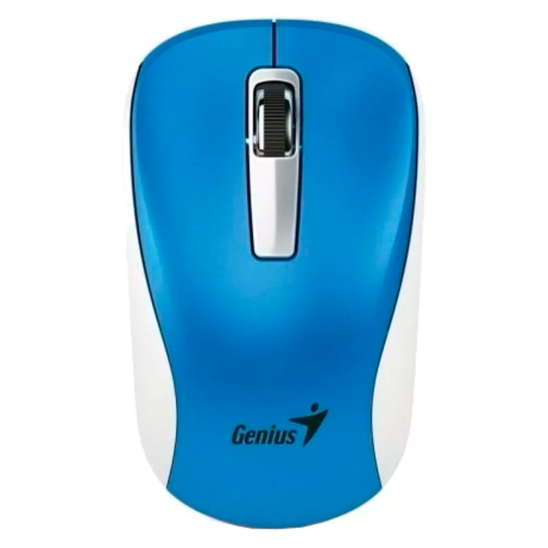 mouse, mouses, ratones, mouse para pc, inalambrico, inalamibricos, raton, ratones, genius, azul, blanco, NX-7010, nx7010, nx, 7010, NX-7010-AZUL.