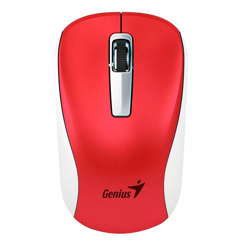 mouse, mouses, ratones, mouse para pc, inalambrico, inalamibricos, raton, ratones, genius, rojo, blanco, NX-7010, nx7010, nx, 7010, NX-7010-ROJO.