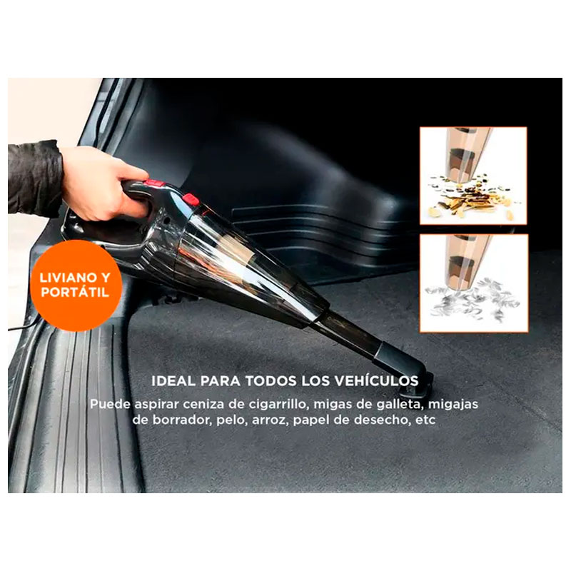 aspiradora, aspiradoras, de mano, de manos, portatil, portatiles, inalambrica, inalambricas, gadnic, para auto, para autos, de auto, de autos, 12v, 108w, filtro HEPA, con filtro, hepa, AV000014.