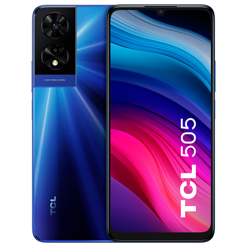 celular, celulares, smartphone, smartphones, tcl, 505, azul, 8gb, ram, 128gb, almacenamiento, camara, 50mpx, 4g, pantalla, 6.6 pulgadas, TCL-505-AZUL.