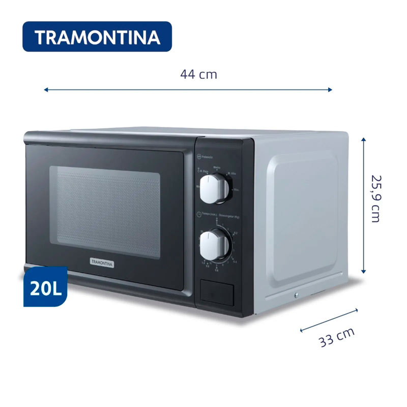 microonda, microondas, tramontina, glass, cook, mecanico, mecanicos, 20 litros, 20, litros, 20l, PNH048685.