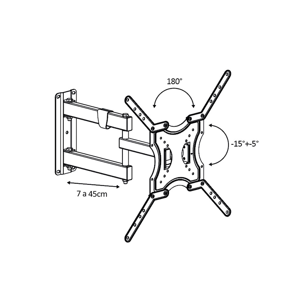 soporte, soportes, para, de, tv, tele, televisor, televisores, television, nakan, 26 a 65 pulgadas, 40, 43, 50, 55, 60, 65, 49, SPL-578.