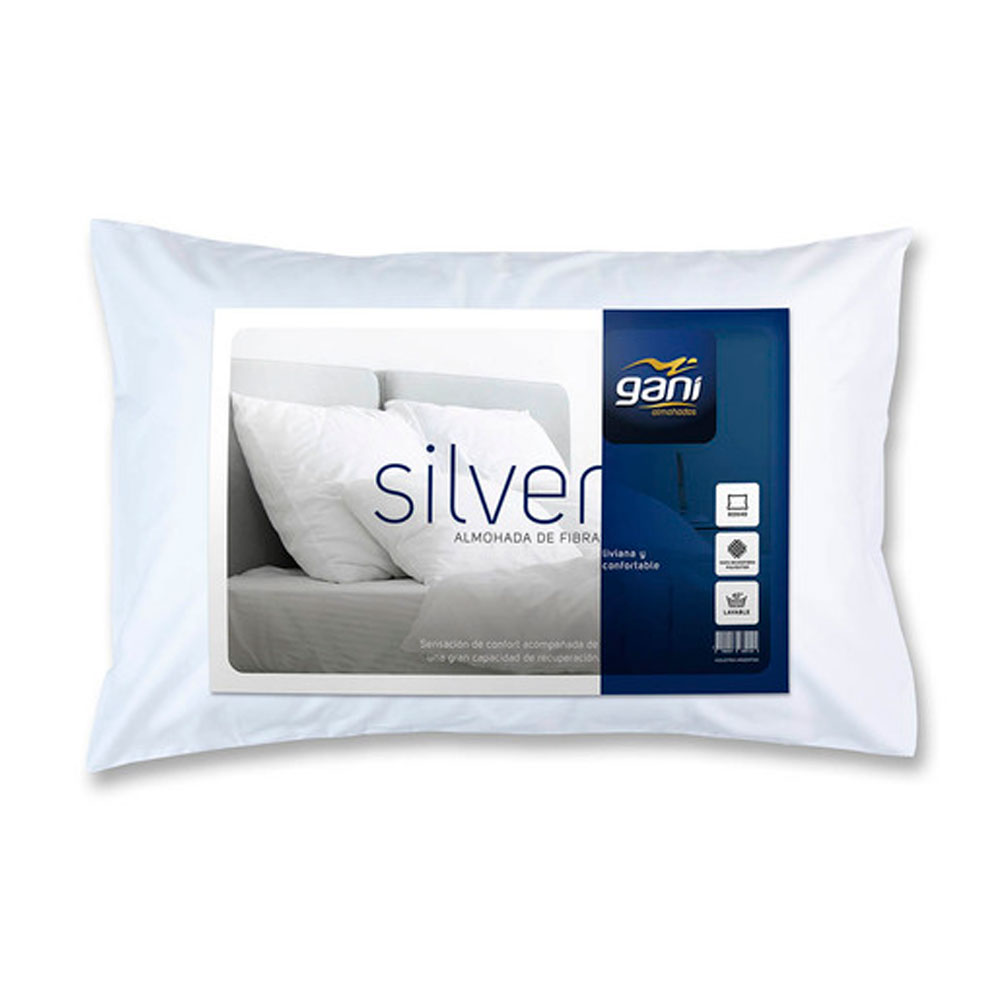 almohada, almohadas, gani, de fibra, silver, flex, 70x40cm, 70cm, 40cm, ALM-SILVER-FLEX.