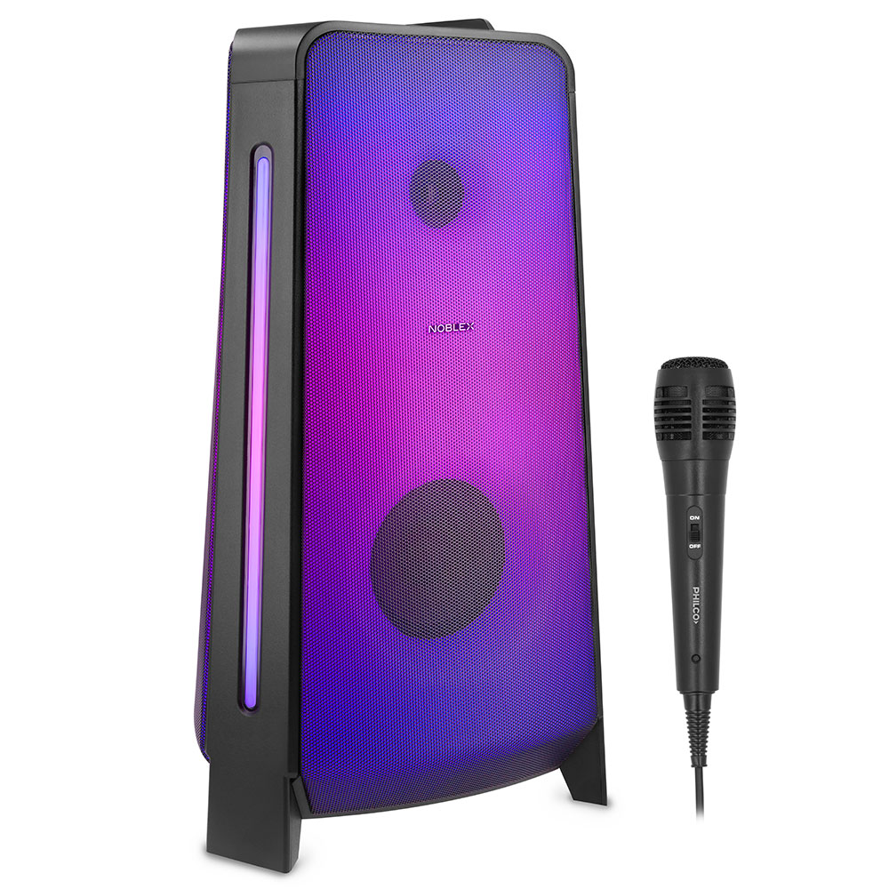 parlante, parlantes, portatil, portatiles, sistema de audio, sistemas de audio, audio, sonido, torre de sonido, torres de sonido, torre, torres, noblex, 4200w, bluetooth, full led, MNT2X.