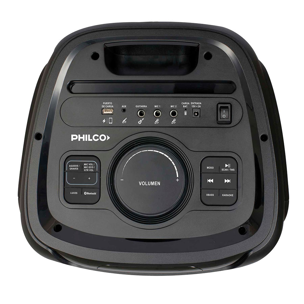 parlante, parlantes, portatil, portatiles, inalambrico, inalambricos, philco, 5300w, bluetooth, max power, full led, TPL4500.