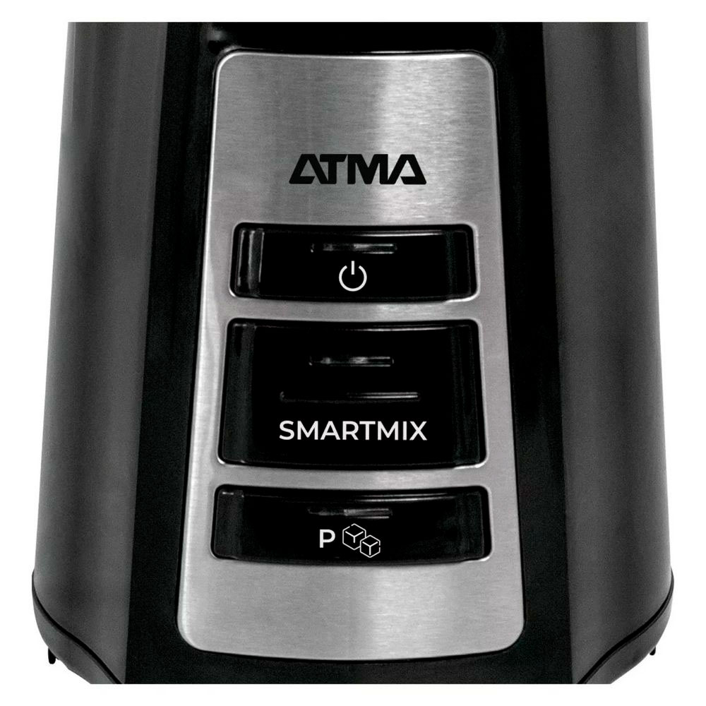 licuadora, licuadoras, atma, negra, smart mix, 550w, vaso de vidrio, 1.7L, LV24B2AP.