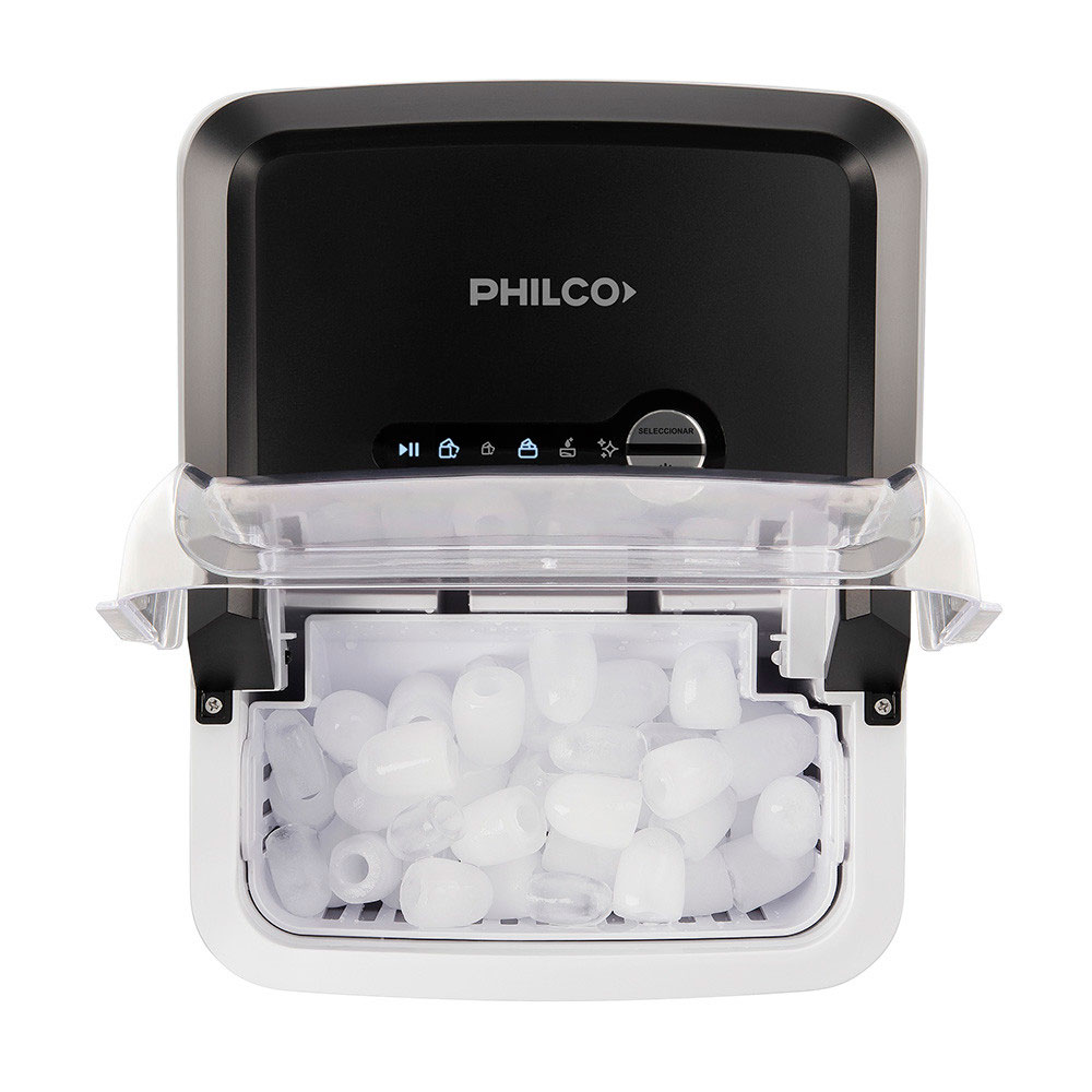 fabrica, fabricas, de hielo, de hielos, hielo, hielos, philco, negra, 1.2 litros, 0.6 kg, IMB23PHP.