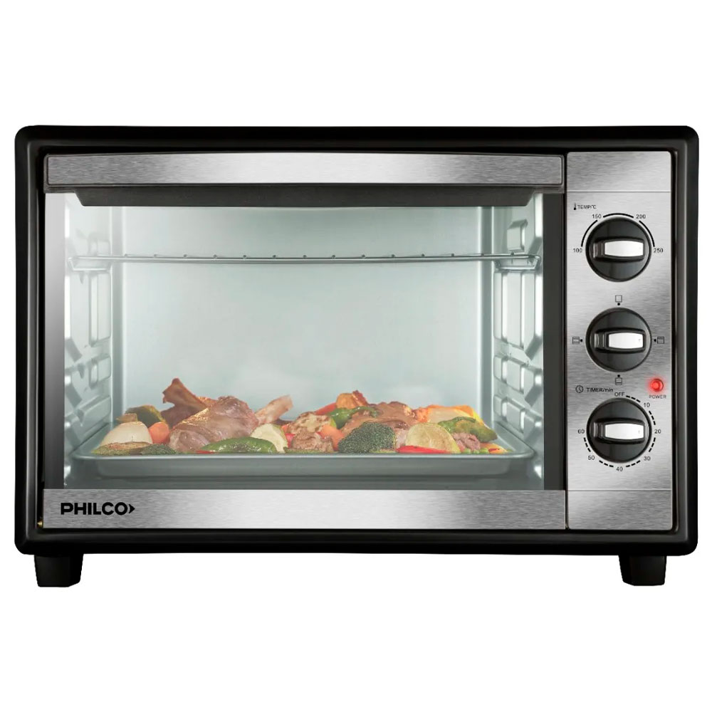 horno, hornos, electrico, electricos, grill, con grill, philco, 17 litros, 17l, 17, silver, gris, plata, negro, HGP1722P.