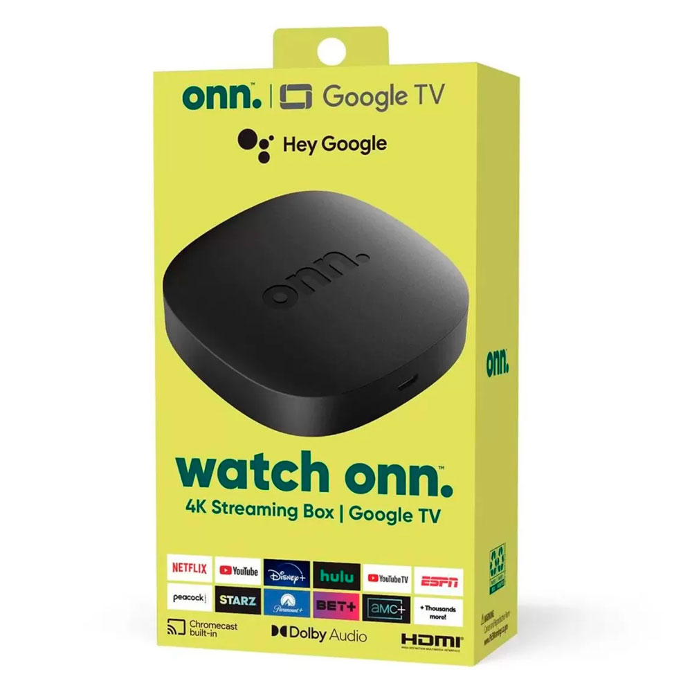 watch onn google tv 4k, streaming 4k, android tv, google tv, smart tv, dongle 4k, chromecast integrado, hdr, ultra hd, control por voz, asistente de google, tv box, wifi dual band, bluetooth, hdmi, netflix, youtube, disney plus, prime video, reproductor multimedia, ONN-422284.