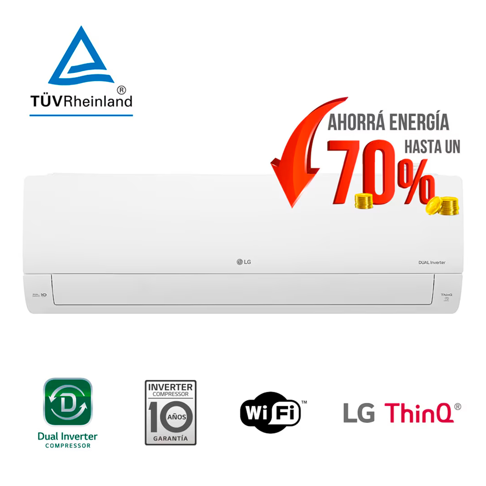 aire, acondicionado, split, inverter, dualcool, dual, cool, lg, 6450w, frio calor, a  , S4-W24K231E.