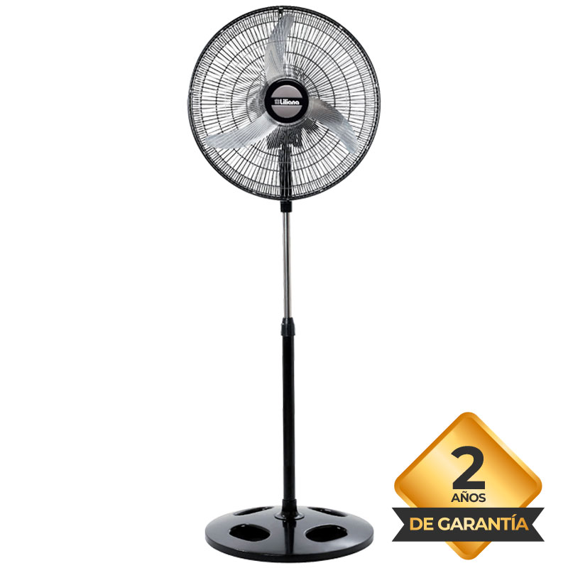 ventilador, de pie, negro, 24